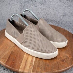 Vince Blair Perforated Italian Leather Slip-On Casual Sneakers Shoes Size 9.5